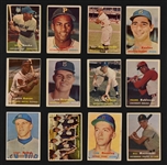 1957 Topps Baseball Partial Set (276/407) With Many Hall of Famers Plus #328 Brooks Robinson PSA 4 and #10 Willie Mays PSA 1 