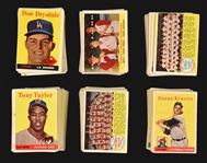 1958 Topps Baseball Hoard (998) with Many Duplicate HOFers 