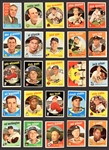 1959 Topps Partial Set (492/572) Including #10 Mickey Mantle (PSA 4) and #50 Willie Mays (PSA VG 3)
