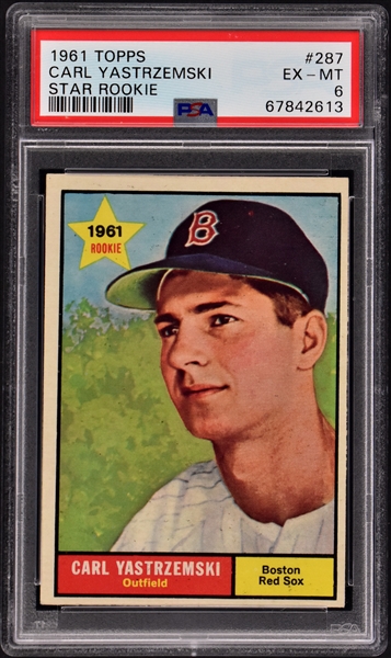 1961 Topps #287 Carl Yastrzemski - PSA EX-MT 6