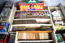 1980's and 1990's Topps, Donruss, Fleer (& Others) Baseball Card Bonanza with more than 9,000 Cards and 90+ Unopened Packs!