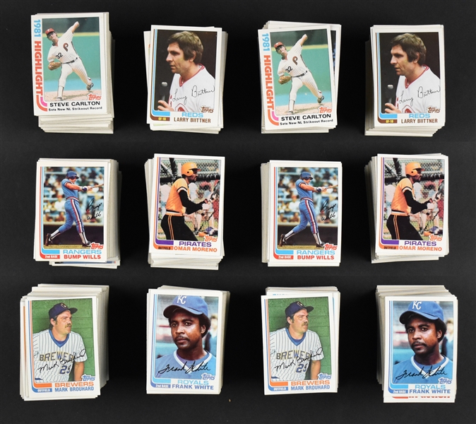 1982 Topps Baseball Complete Sets Pair (2) Plus 300+ Duplicates