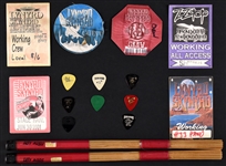 1997 Lynyrd Skynyrd Complete Band Signed Poster (BAS) Plus Five “Working Crew” Backstage Passes and Eight Guitar Picks from the Stage!