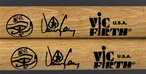 Danny Carey (TOOL) Drumsticks and Signed Drumhead Plus “Working Crew” Backstage Passes (2)