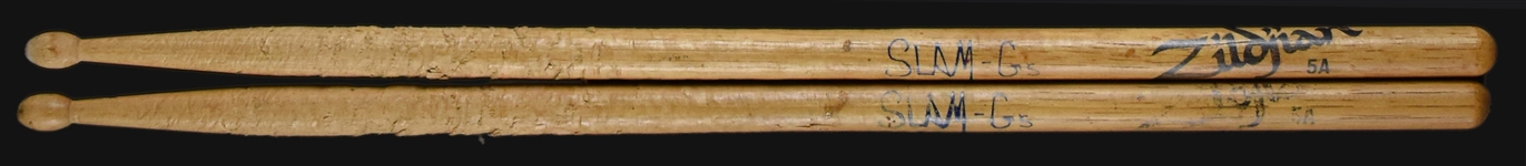 Boston Drummer “Slam-G” (Marvin Hammett) Stage-Used Drumstick, Stage-Used Set List and “LOCAL CREW” Backstage Passes (2)