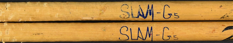 Boston Drummer “Slam-G” (Marvin Hammett) Stage-Used Drumstick, Stage-Used Set List and “LOCAL CREW” Backstage Passes (2)