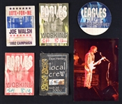 Don Henley Stage-Used Drumsticks from Eagles 1994 “Hell Freezes Over” Tour, Plus “WORKING CREW” Backstage Passes (5) and Other Ephemera