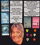 Sammy Hagar Autograph and Hagar and Van Halen Stage-Used Set Lists and  “WORKING CREW” Backstage Passes (5)