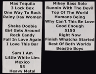 Sammy Hagar Autograph and Hagar and Van Halen Stage-Used Set Lists and  “WORKING CREW” Backstage Passes (5)