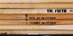 Stage-Used Drumstick Collection of 7 Different Incl. Drummers for Ted Nugent, Ozzy Osbourne, Ratt, Little Feat and Others