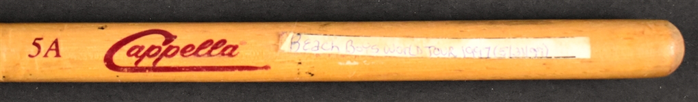 1997 Beach Boys Stage-Used Set List, Stage-Used Drumstick and Guitar Picks (4 Items)