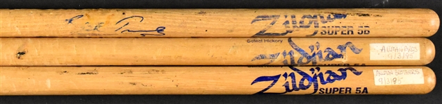 Allman Brothers Band Stage-Used Set List, Butch Trucks and Jaimoe Stage-Used Drumsticks (3) and “WORKING CREW' Backstage Passes (4) 