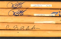 Carlos Santana Stage-Used Collection Incl. Drumsticks (4), Set Lists (4), Signed Photo (BAS), “WORKING CREW” Backstage Passes (2), Guitar Picks (9) and Other Ephemera (34 Pieces Total!)