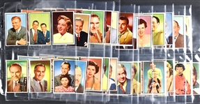 1953 Bowman TV & Radio Stars of NBC High-Grade Complete Set (96) Including 16 PSA NM-MT 8's and One PSA MINT 9 Plus 48 Duplicates