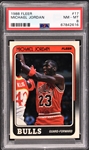 1988 Fleer Basketball Complete Set (132) Incl. #17 Jordan PSA NM-MT 8 Plus Complete Sticker Set (11) Incl. #7 Jordan PSA NM 7