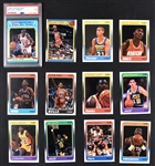 1988 Fleer Basketball Complete Set (132) Incl. #17 Jordan PSA NM-MT 8 Plus Complete Sticker Set (11) Incl. #7 Jordan PSA NM 7