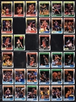 1988 Fleer Basketball Complete Set (132) Incl. #17 Jordan PSA NM-MT 8 Plus Complete Sticker Set (11) Incl. #7 Jordan PSA NM 7
