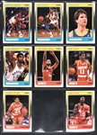 1988 Fleer Basketball Complete Set (132) Incl. #17 Jordan PSA MINT 9 - Plus Complete Sticker Set (11)