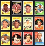 1959 Topps Partial Set (443/572) Incl. #50 Willie Mays, #163 Sandy Koufax and Other Hall of Famers