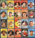 1959 Topps Partial Set (443/572) Incl. #50 Willie Mays, #163 Sandy Koufax and Other Hall of Famers