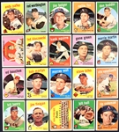 1959 Topps Partial Set (443/572) Incl. #50 Willie Mays, #163 Sandy Koufax and Other Hall of Famers