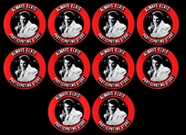 1978 “Always Elvis” ROUND RCA Record Store Promotional Signs Group of 10