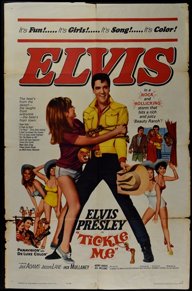 1965 <em>Tickle Me</em> One Sheet Movie Poster and Lobby Card  – Starring Elvis Presley