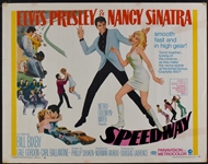 1968 <em>Speedway</em> Half Sheet Movie Poster – Starring Elvis Presley and Nancy Sinatra