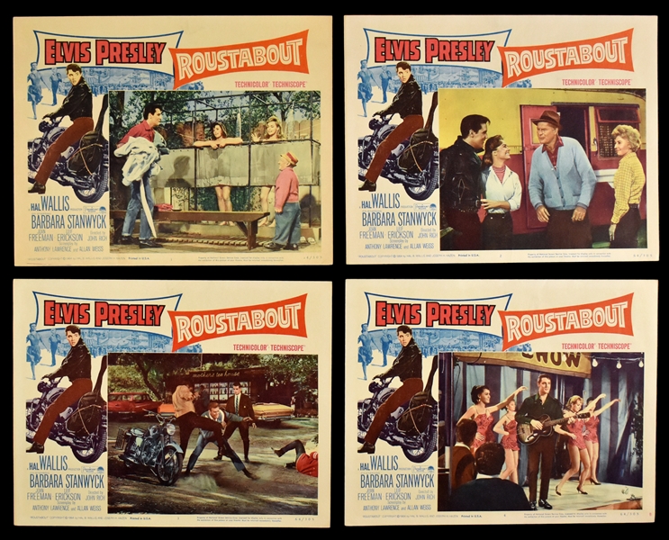 1964 <em>Roustabout</em> Complete Set of 8 Lobby Cards, Pressbook and Herald – Starring Elvis Presley