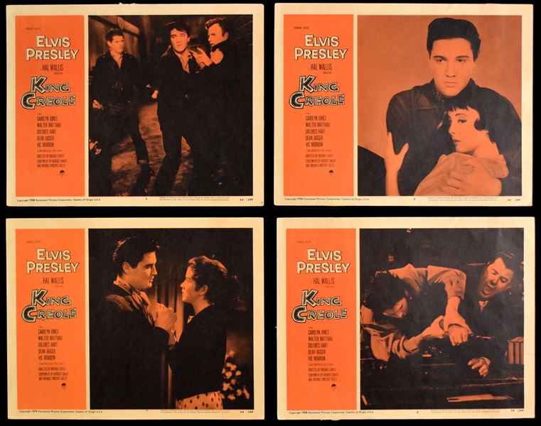 1958 <em>King Creole</em> Complete Set of 8 Lobby Cards – Starring Elvis Presley