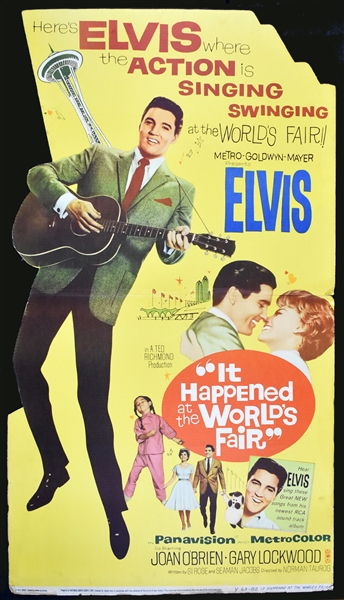 1963 <em>It Happened at The Worlds Fair</em> Die-Cut Lobby Standee Display – A Rare Survivor! – Starring Elvis Presley