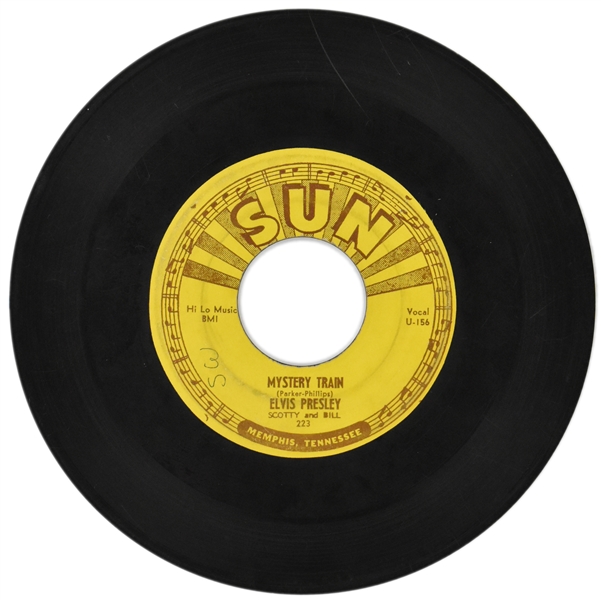 1955 Sun Records 223 45 RPM 7-Inch of Elvis Presleys “Mystery Train” and “I Forgot to Remember to Forget”