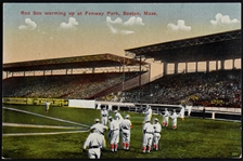 1915 Boston “Red Sox Warming up at Fenway Park, Boston, Mass” with Babe Ruth – Unused