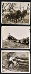 1923 Babe Ruth Original News Service Photos (3) - “Babe on his farm, 1923” Off-Season Training