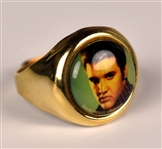 1956 Elvis Presley Enterprises Autograph Book, I Love Elvis Pennant, 1961 Elvis Bracelet and 1956 Elvis Ring