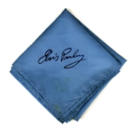 Elvis Presley Light Blue Stage Scarf with Blue Facsimile Signature – Acquired Directly from Charlie Hodge