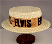 Early 1970s “Elvis Summer Festival / RCA / Hilton” Styrofoam “Straw” Hat from his Las Vegas Concerts
