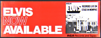 1974 Elvis Presley <em>Elvis Recorded Live on Stage in Memphis</em> LP RCA Record Store Promotional Poster