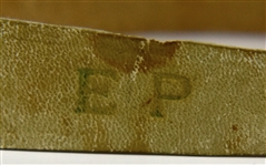 Elvis Presley Owned EP Monogrammed Leather Wrist/Bicep Strap Given to Superfan Gary Pepper
