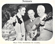 1955 <em>DeSoto</em> Memphis State Yearbook Featuring Elvis Presley, Tony Curtis, George Klein and Wink Martindale