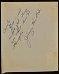 1957 SUN Records Stars Signed Collection with Jerry Lee Lewis, Billy Lee Riley and Jimmy Van Eaton Plus Others (6 Autographs) (BAS)