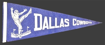 1960's NFL and College Football Pennant Collection of 6 with Dallas Cowboys, Green Bay Packers and Others