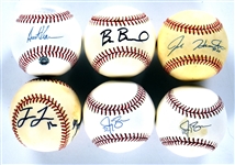Group of 13 Single Signed Baseballs Incl. Jay Bruce, Ben Broussard Morgan Ensberg and others (BAS)
