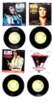 1970's Elvis Presley RCA Yellow Label “NOT FOR SALE” 45 RPM Collection of Four Incl. Trouble, Unchained Melody and others 