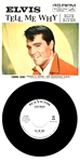 1965 Elvis Presley RCA Victor White Label “NOT FOR SALE” 45 RPM Single “Tell Me Why” / “Blue River” with Picture Sleeve (47-8740)