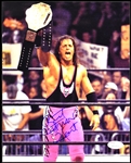 Wrestling Superstars Signed 8x10s – Bret “Hitman” Hart (2-JSA Certs) and Jimmy “Mouth of the South” Hart (2-BAS)