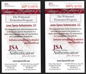 Wrestling Superstars Signed 8x10s – Bret “Hitman” Hart (2-JSA Certs) and Jimmy “Mouth of the South” Hart (2-BAS)