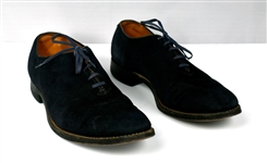 1956 Elvis Presley Owned and Worn Blue Suede Shoes -  Worn on the Infamous 1956 <em>Steve Allen Show</em> Appearance - Gifted to Memphis Mafia Member Alan Fortas