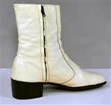 Elvis Presley Owned and Stage-Worn White Leather Brazilian-Made Boots