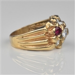 Elvis Presley Stage-Worn Ruby, Diamond and 14K Gold Ring Given to Fan in 1975 Backstage at The Summit in Houston